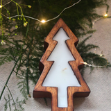 Wooden candle christmas tree design