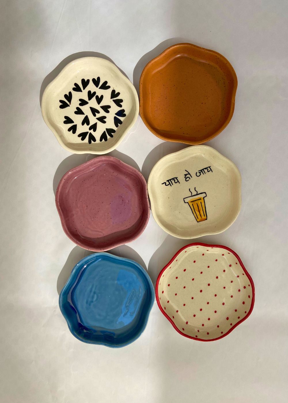 Set of 6 Blissful Bites Dessert plate (for the price of 5) made by ceramic