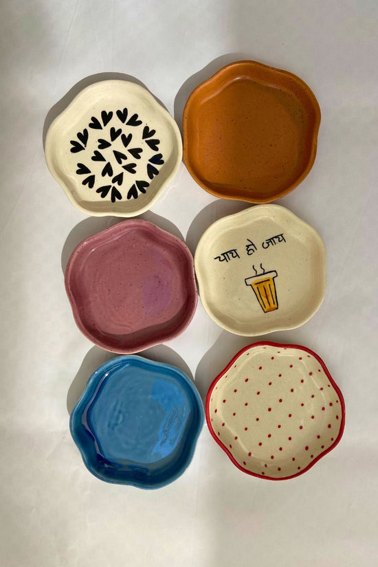 Set of 6 Blissful Bites Dessert plate (for the price of 5) made by ceramic