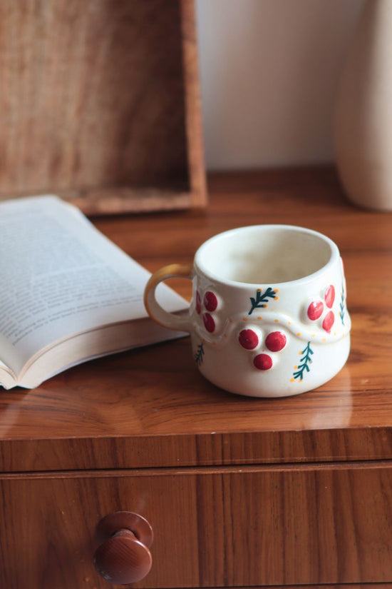 cherry mug handmade in india 