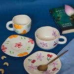 Floral Bloom & Cherry Fields Cup & Saucer made by ceramic