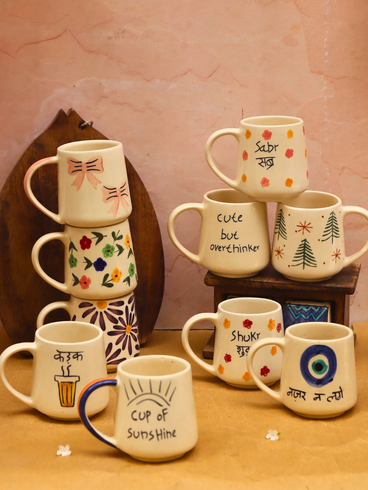 Set of 10 Message Mugs ciombo (for the price of 7) made by ceramic
