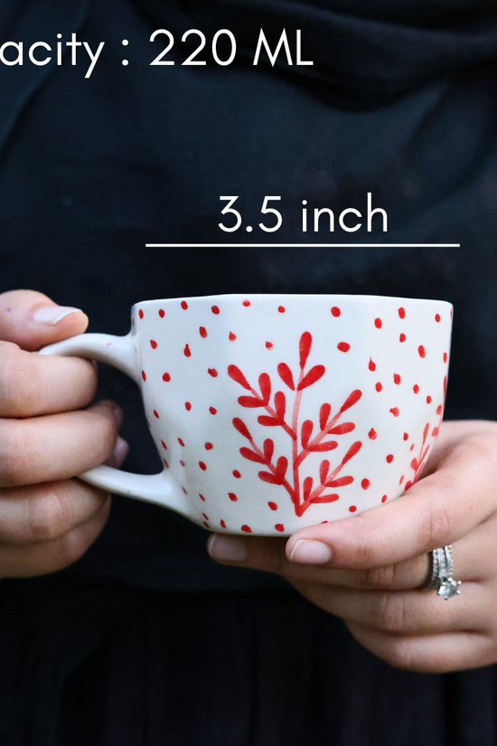 Ceramic coffee mug height & breadth 