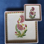 Red Motif Platter - Set of two with premium quality material