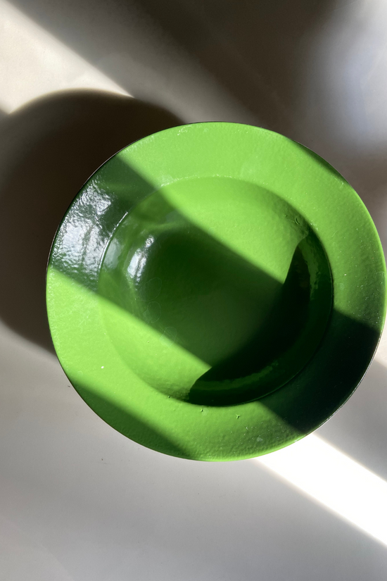 Green pasta plate