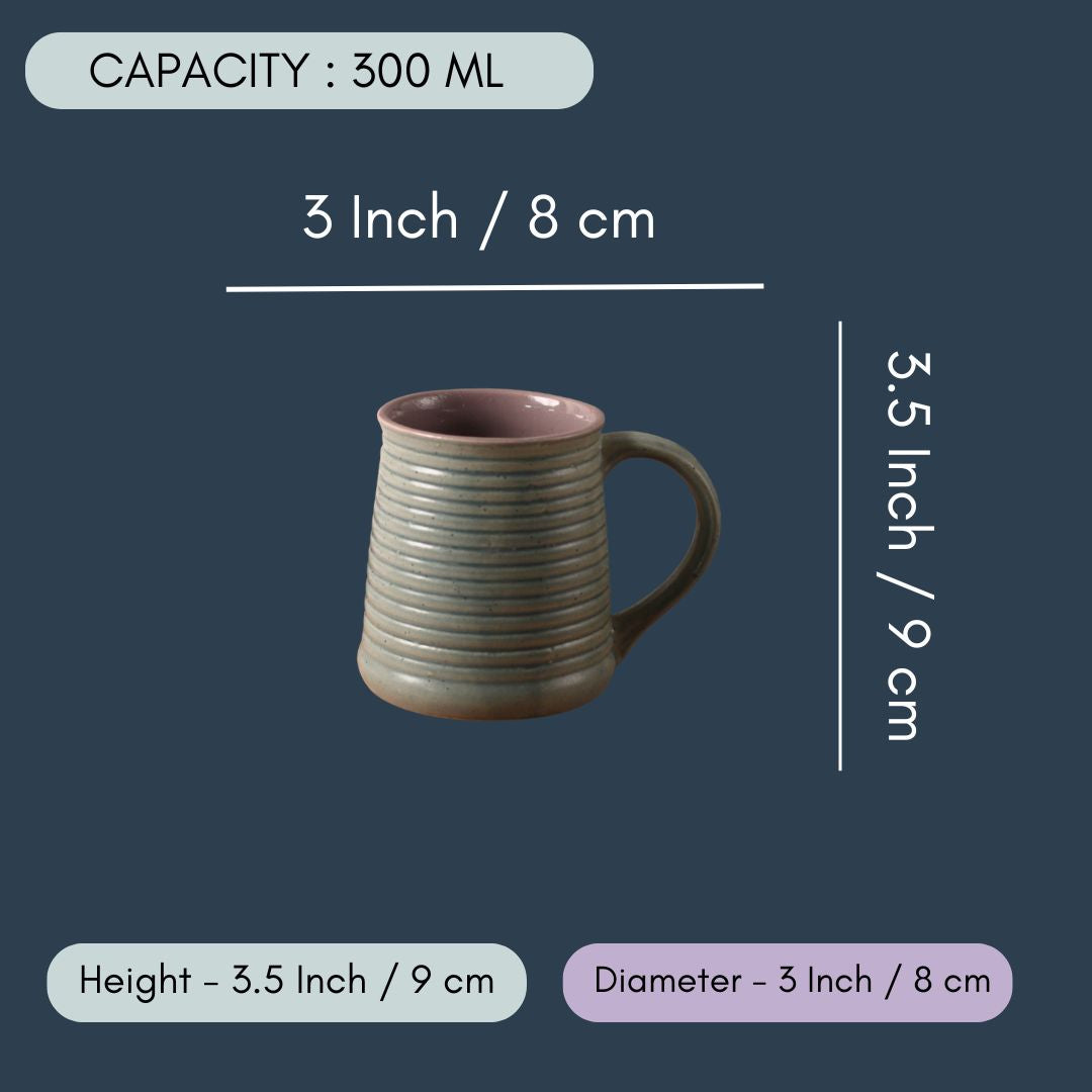 Sage & Grey Coffee Mug- Tall