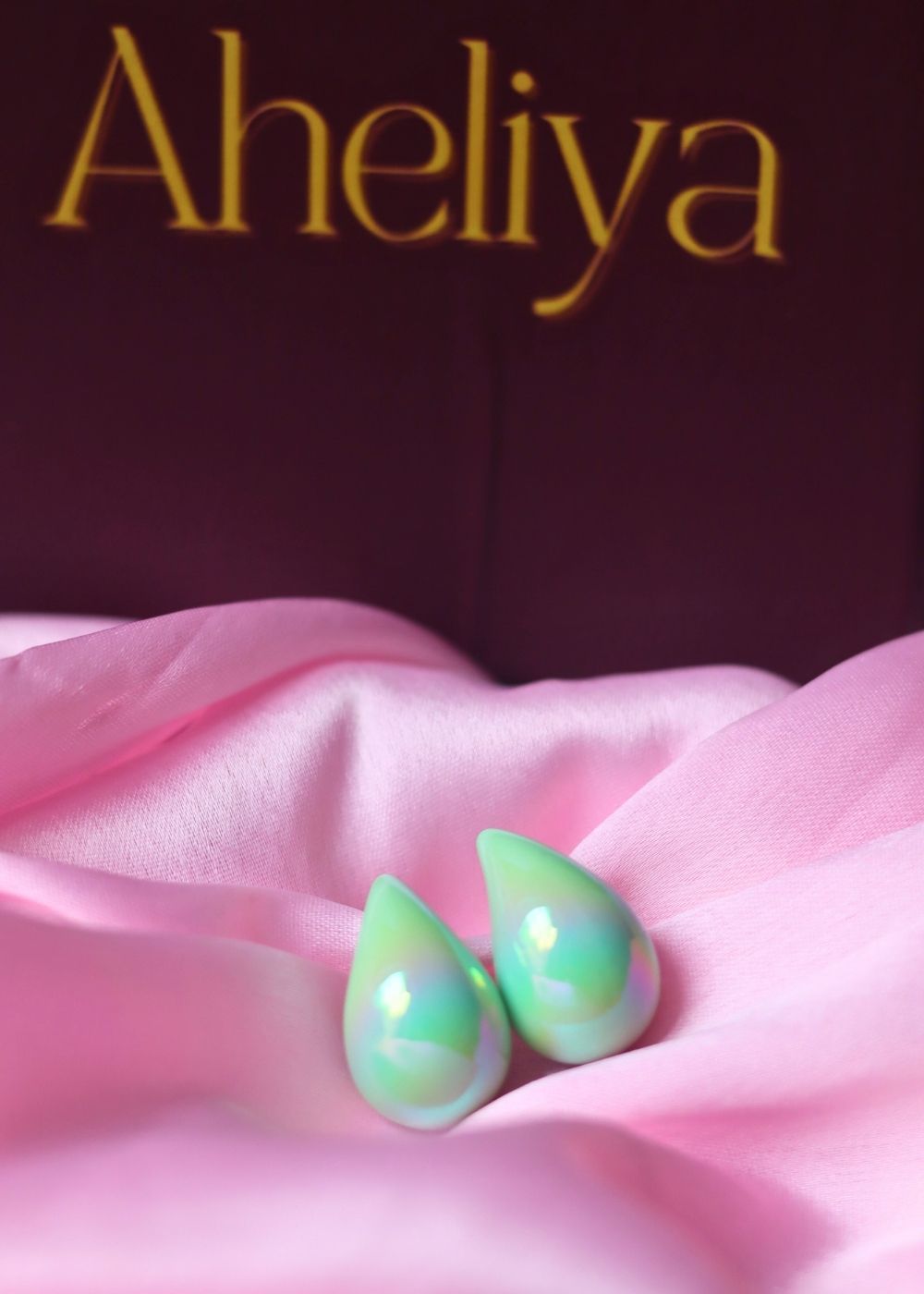 Waterdrop Earrings - Green made with premium quality material
