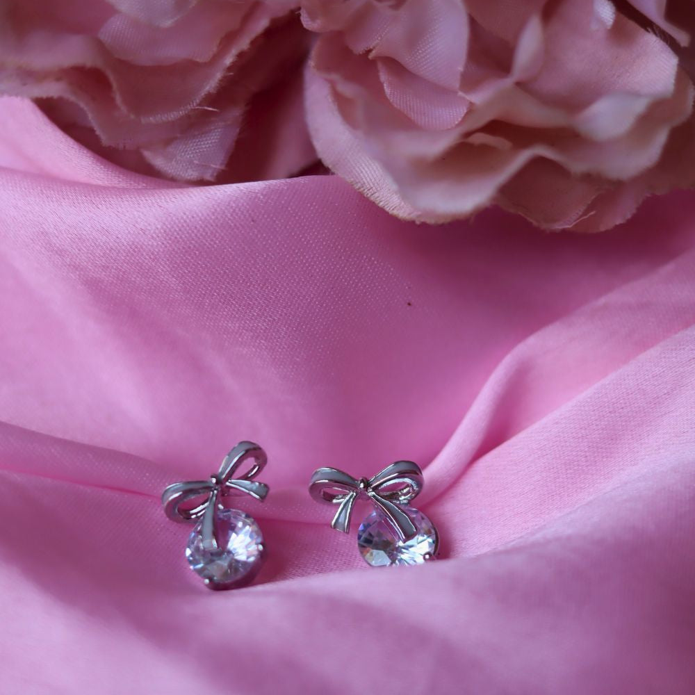 waterproof Silver Charm Earrings