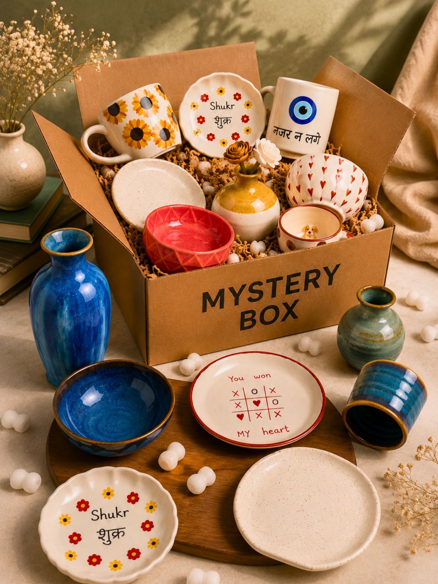 Ceramic mystery box worth  Rs.1299/- for Rs.999/-