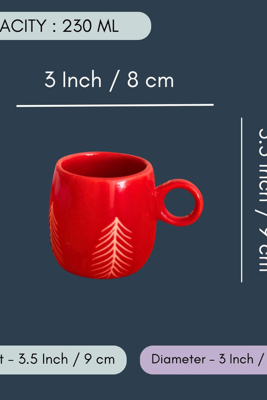 Christmas Tree Cuddle Mug - Red in a Gift Box