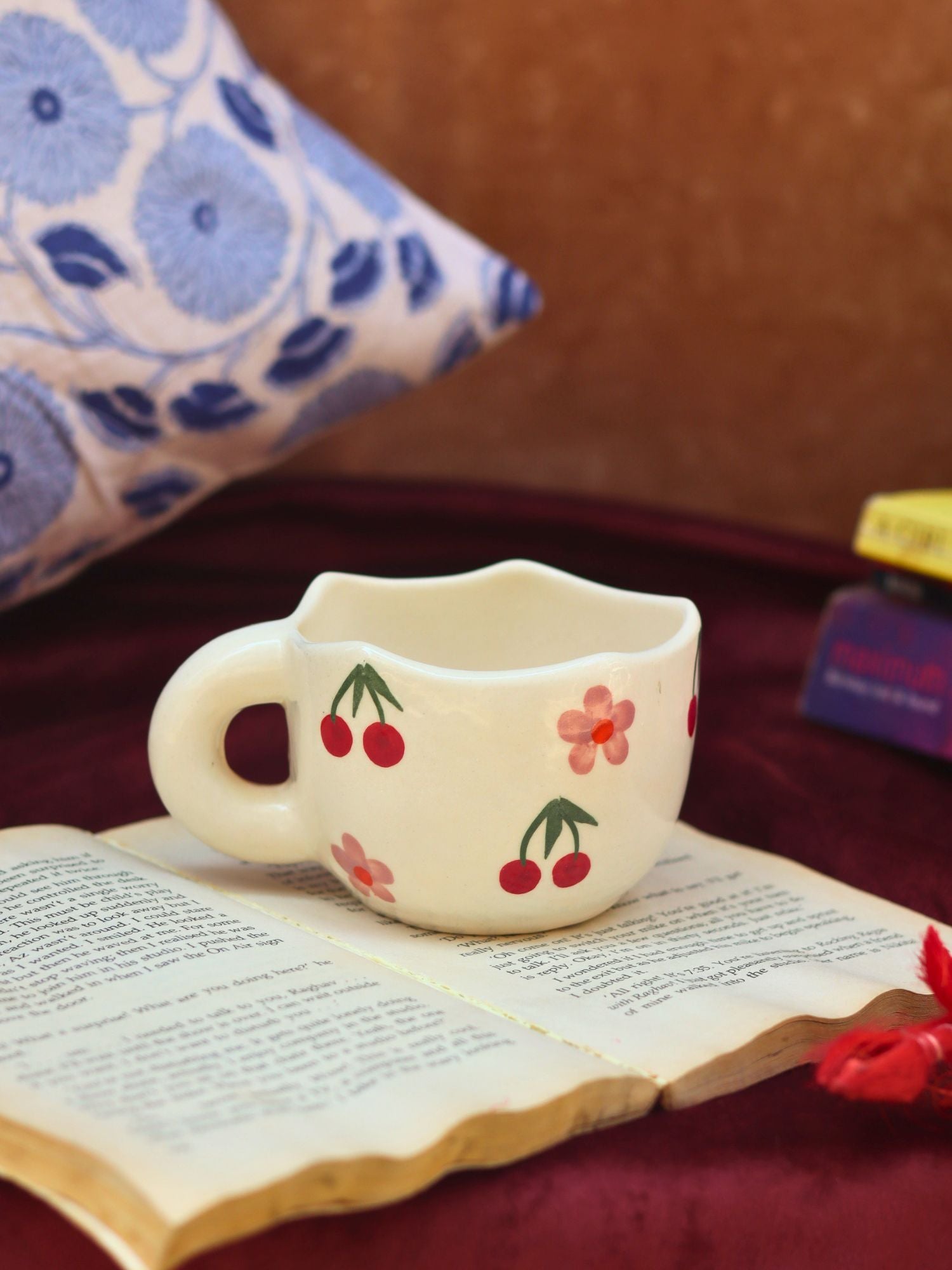 Cherry Fields Mug handmade in India