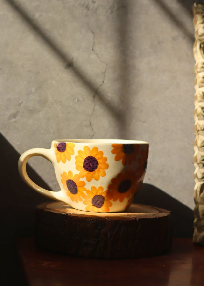 Sunshine Bloom Mug handmade in india