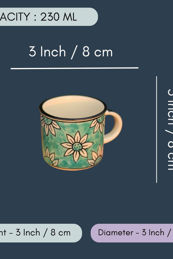 Teal Daisy Mugs