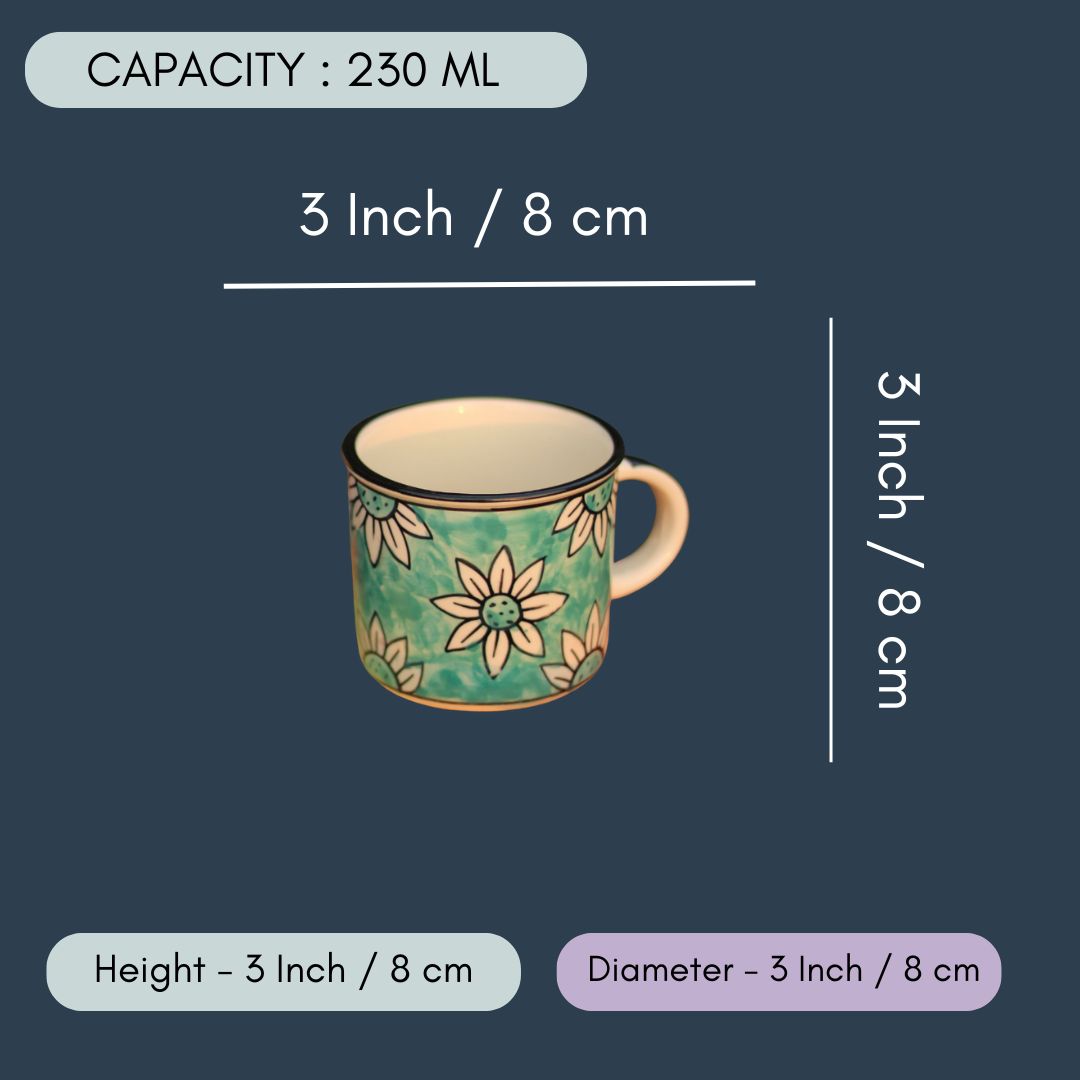 Teal Daisy Mugs