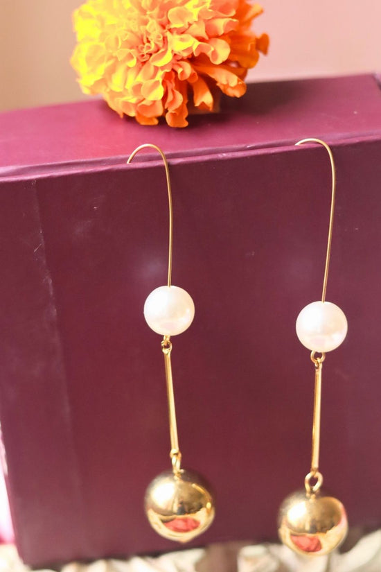 Modern Twist Dangle Earrings handmade in india