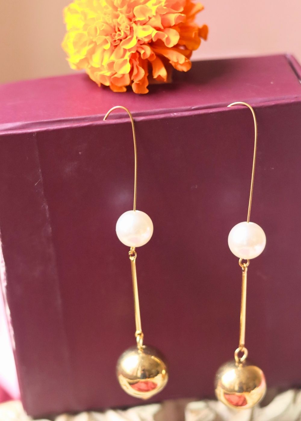 Modern Twist Dangle Earrings handmade in india
