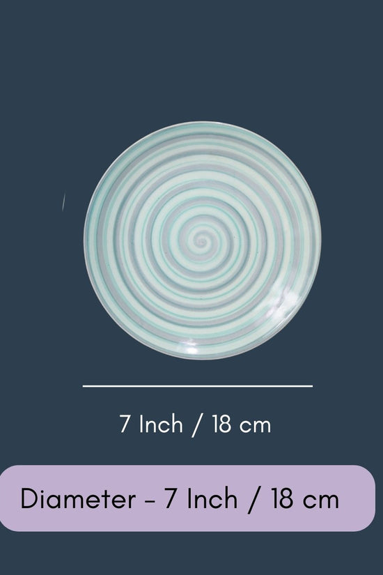 Green Spiral Quarter Plate
