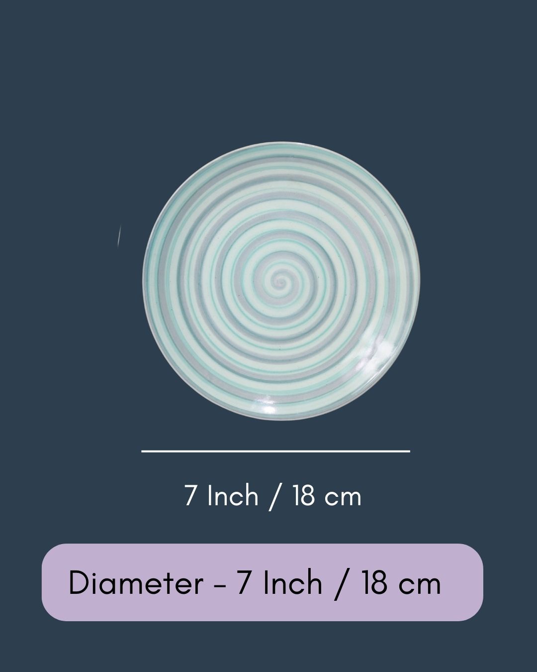 Green Spiral Quarter Plate