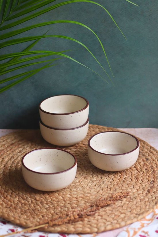 Set of 4 - Ivory Bliss Katori with premium quality material