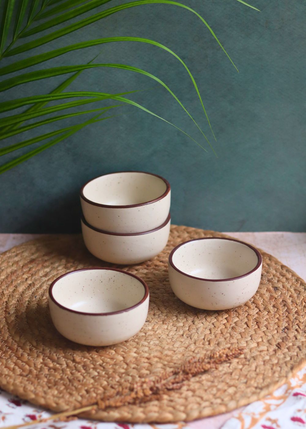 Set of 4 - Ivory Bliss Katori with premium quality material