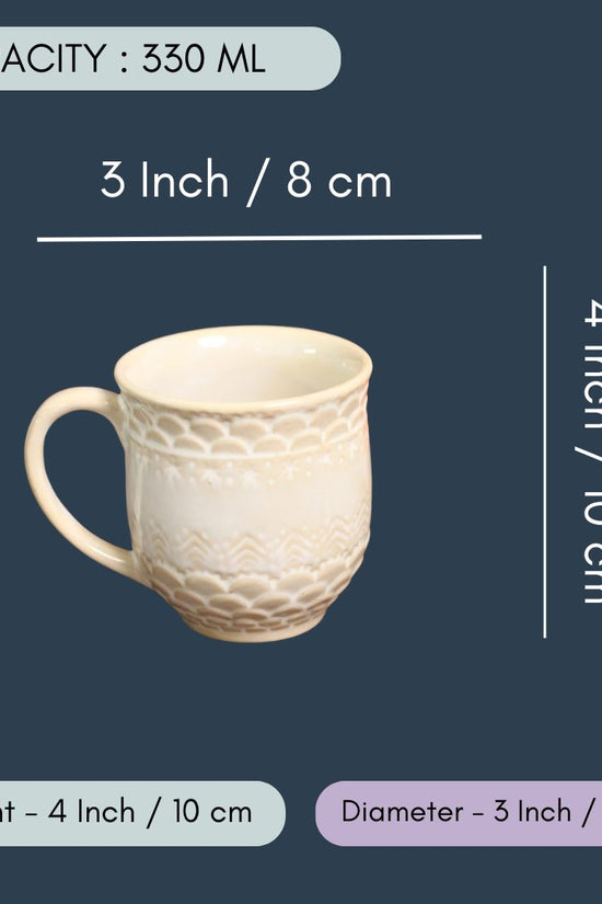Pearl White Textured Coffee Mug