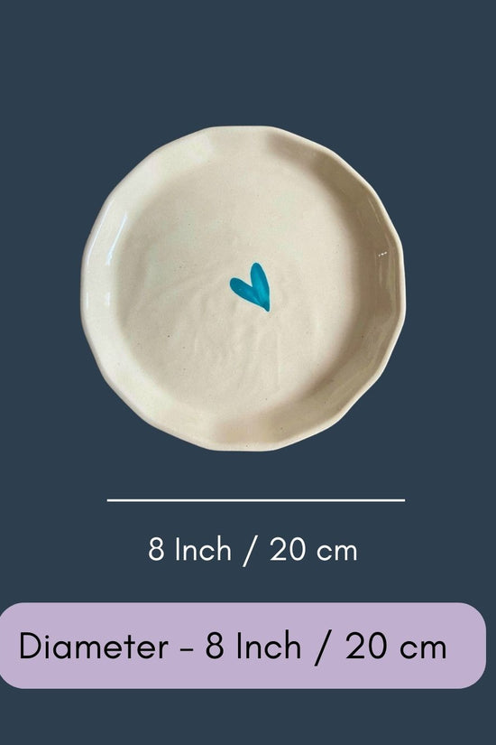 Teal Heart Plate