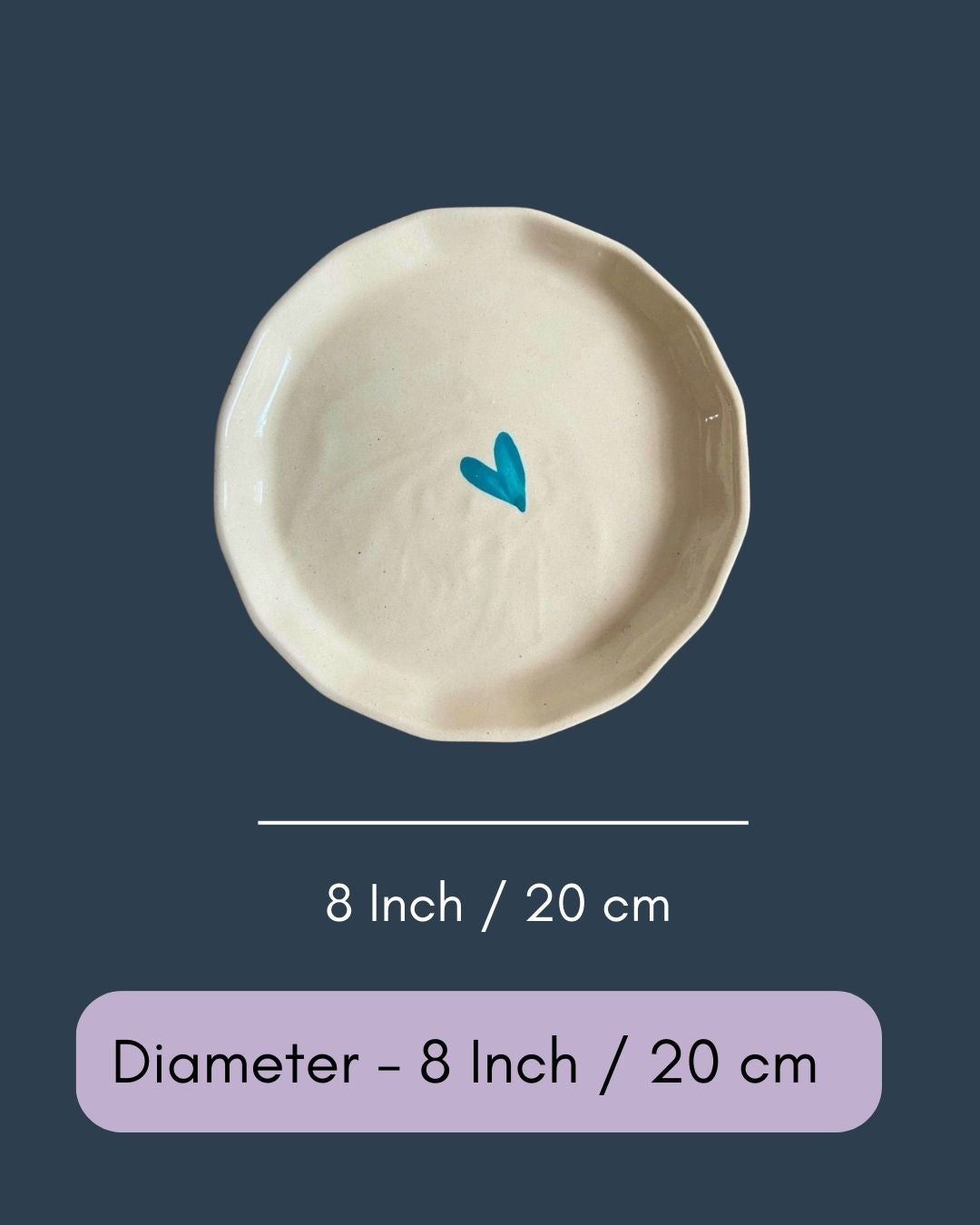 Teal Heart Plate