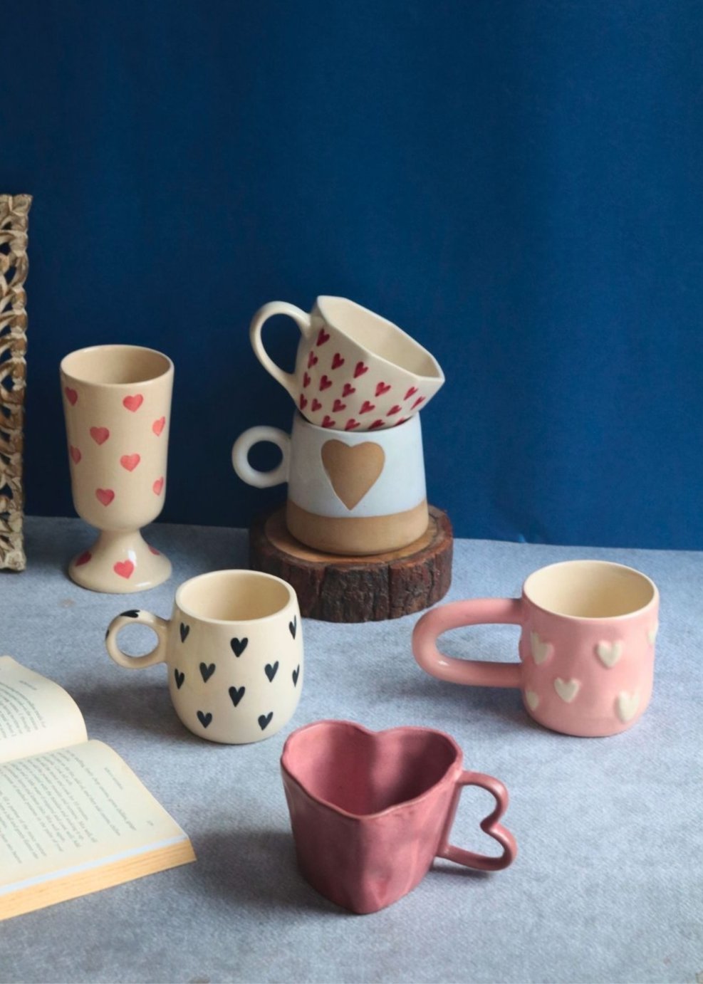 Set of 6 Love Brew Mugs (for the price of 5) made by ceramic