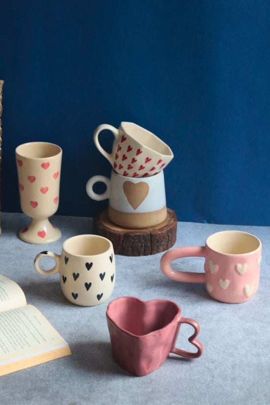 Set of 6 Love Brew Mugs (for the price of 5) made by ceramic