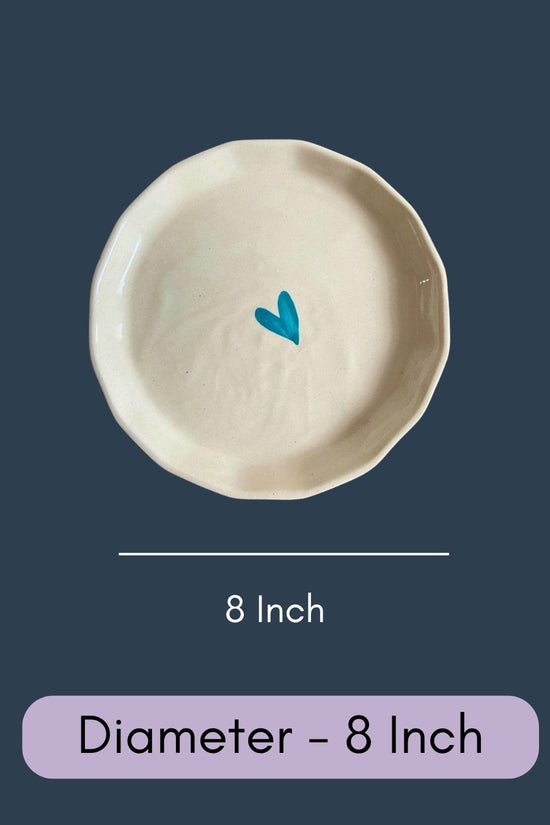 Teal Heart Plate