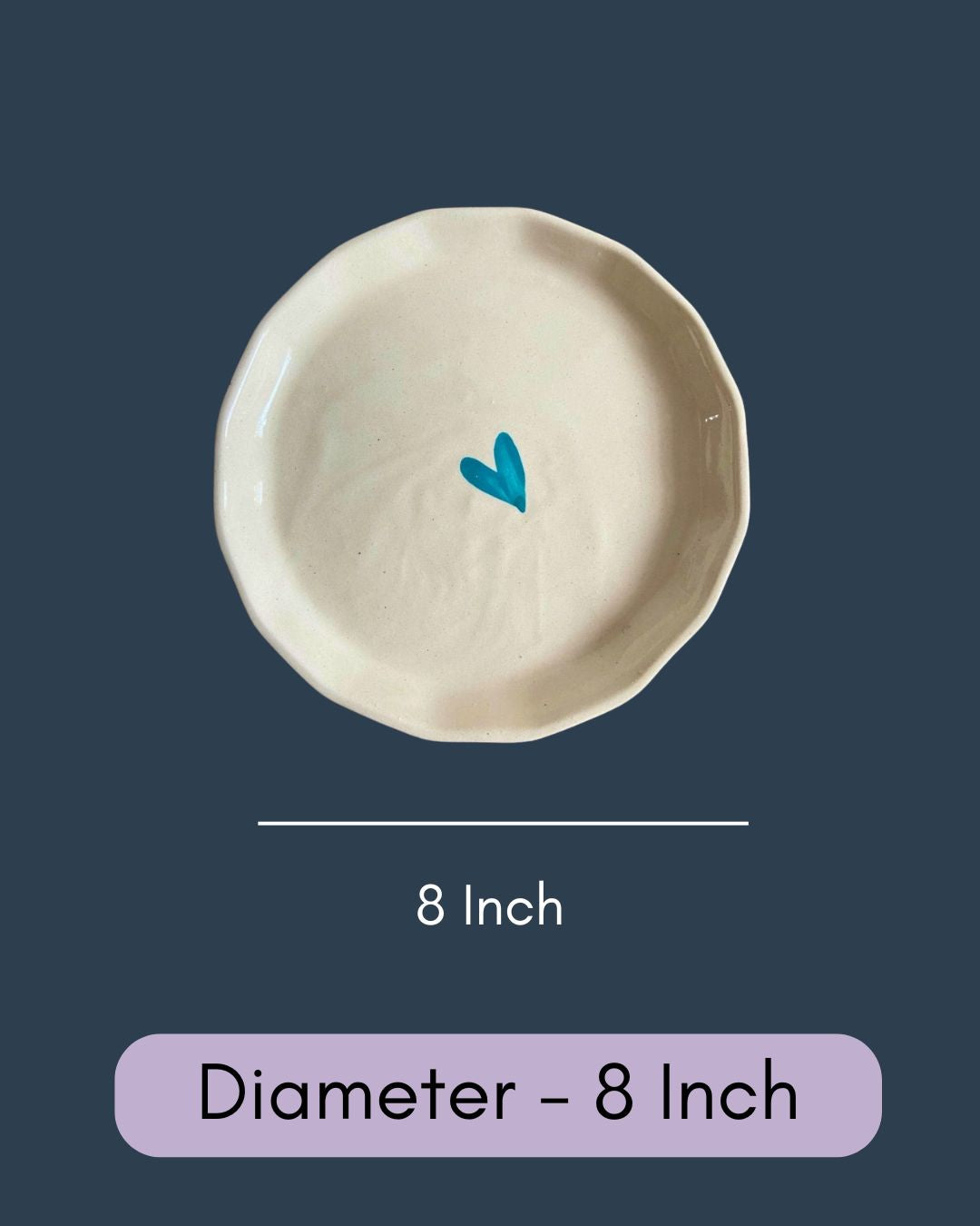 Teal Heart Plate