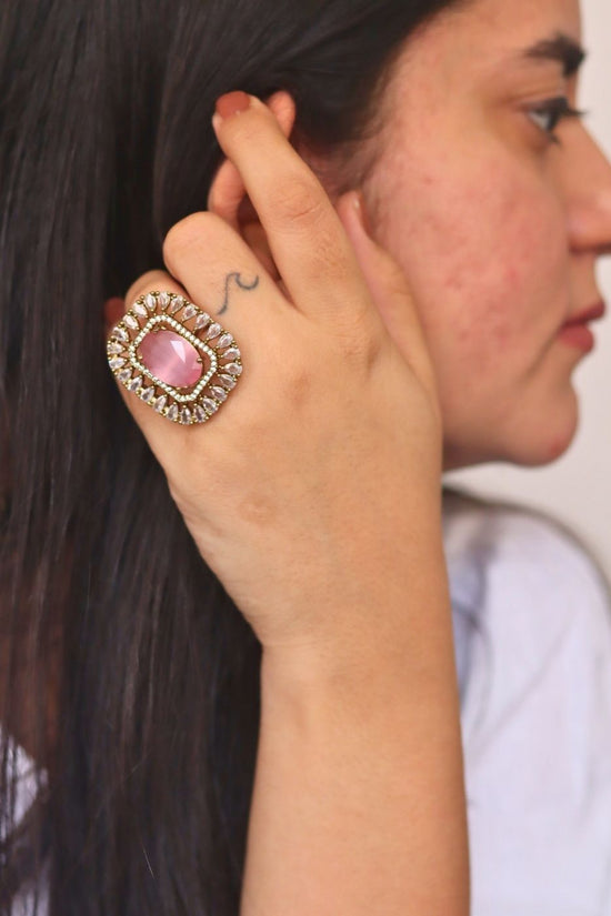 Waterproof Pink Aurora Ring