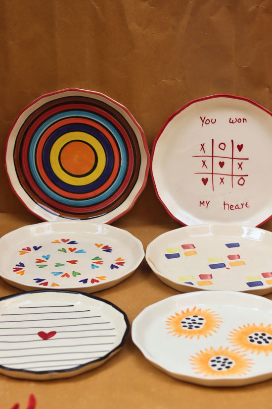 Handmade Set of 6 Little Bites snack Plates (for the price of 5)
