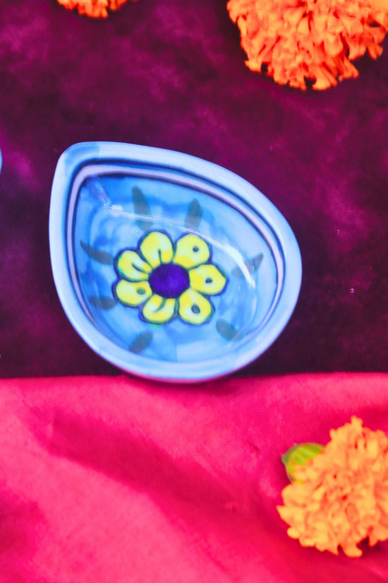Set of 4 - Indie Floral Diya handmade in India