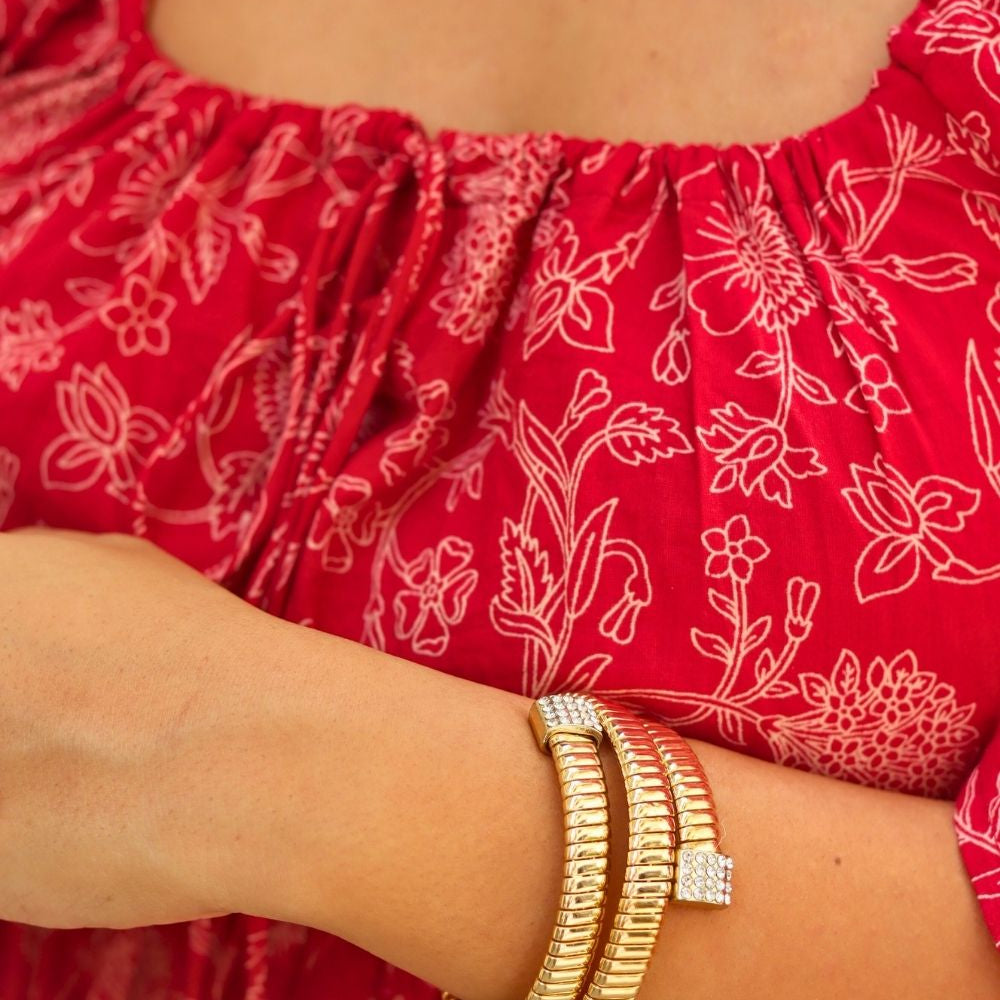 handmade Chunky Gold Adjustable Bracelet