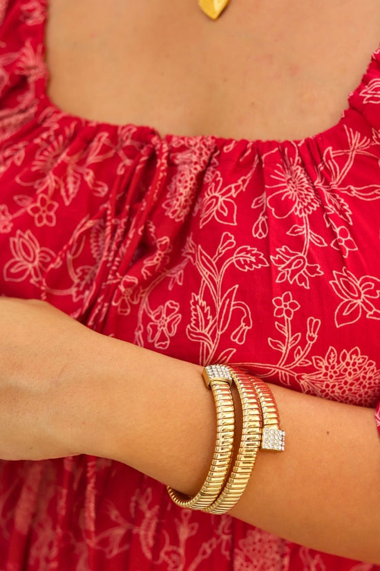 handmade Chunky Gold Adjustable Bracelet