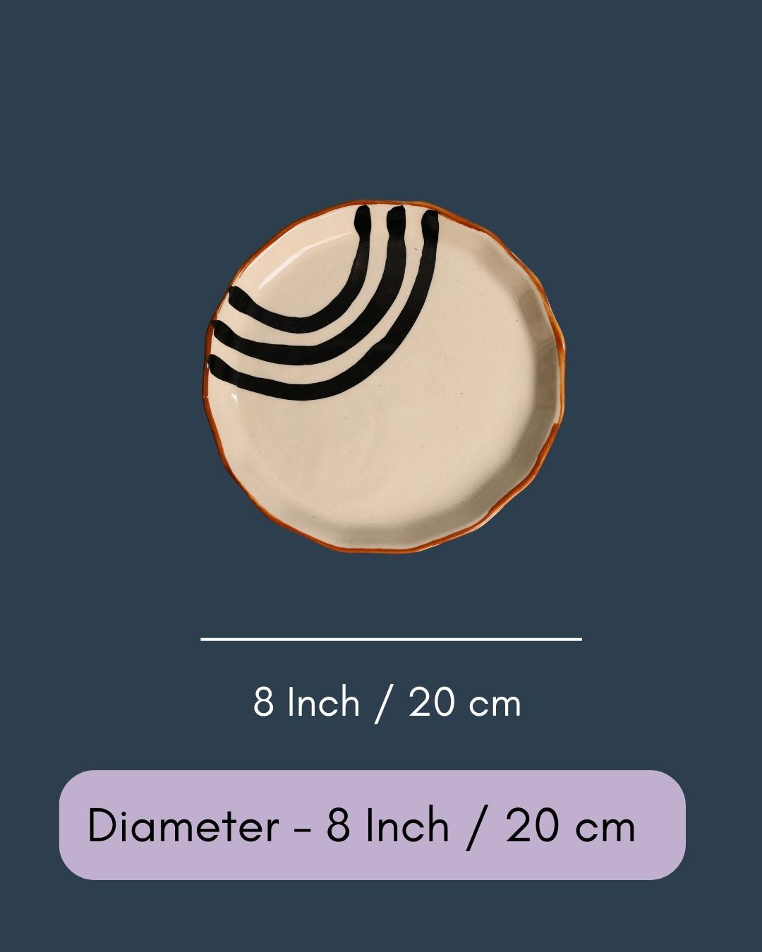 Semi Circle Abstract Plate