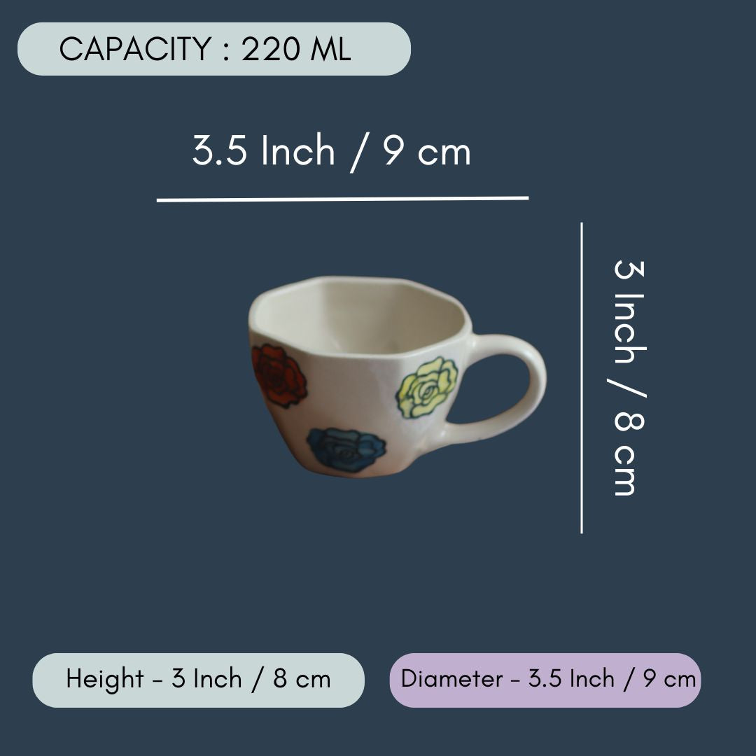 Roses Mug - (Set of Four - Get 2 FREE)