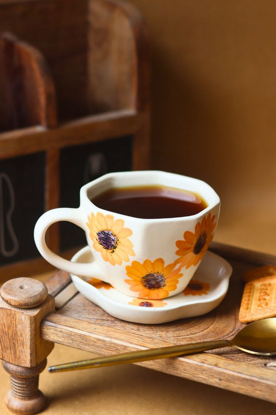 Surajmukhi mug & Handmade Dessert Plate with premium quality material