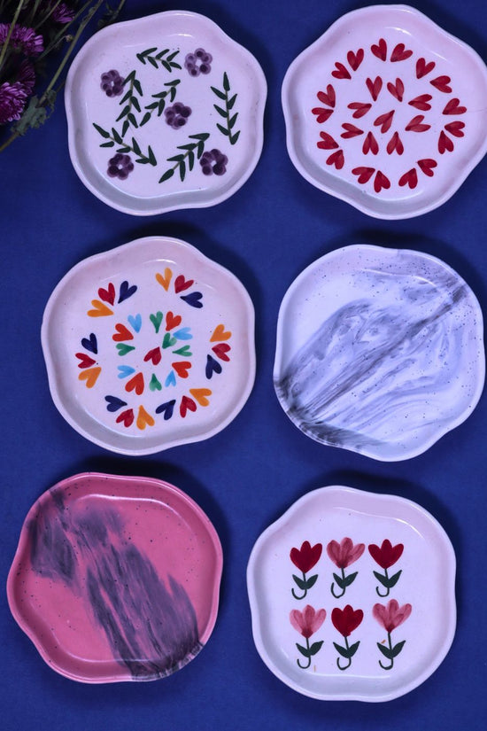 handmade Set of 6 Best Handmade Dessert Plates (for the price of 5)