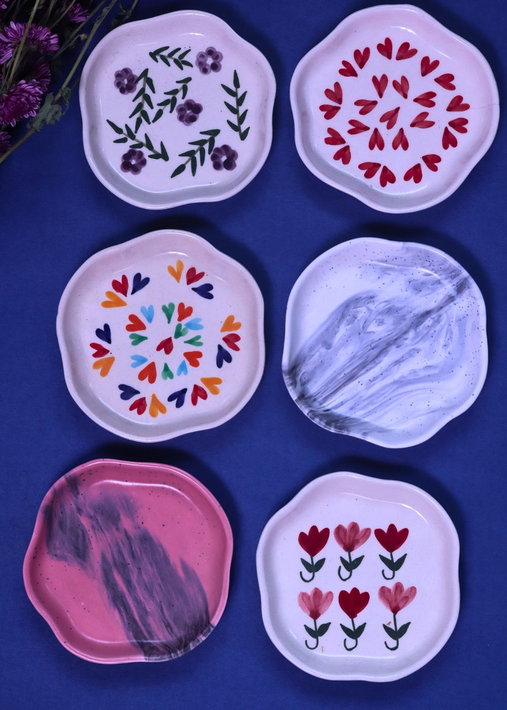 handmade Set of 6 Best Handmade Dessert Plates (for the price of 5)