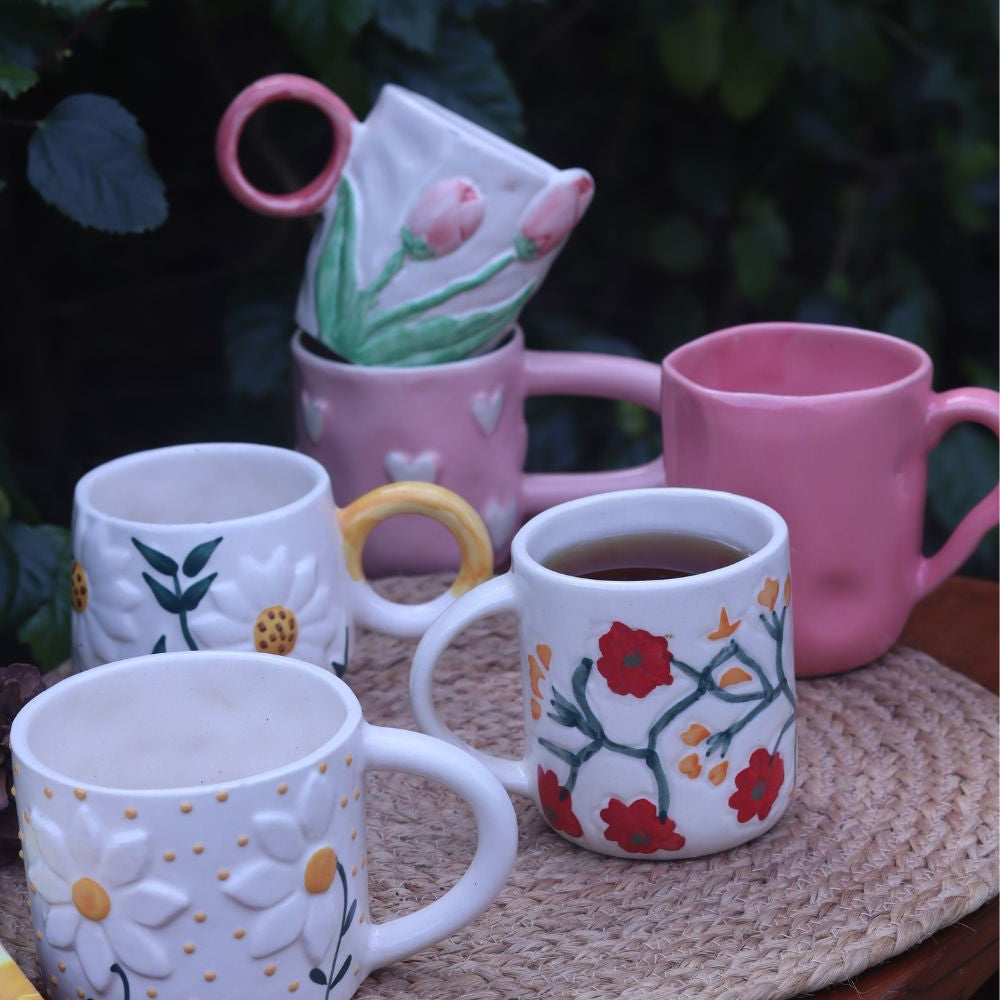 Set of 6 Sunrise Serenity Mugs (for the price of 5) made by ceramic