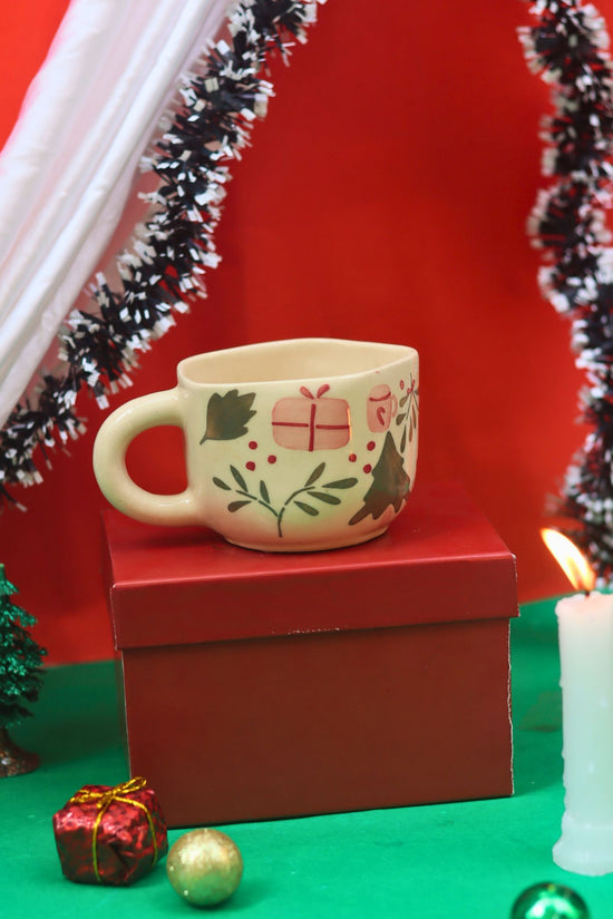 handmade Cozy Christmas Mug in a Gift Box