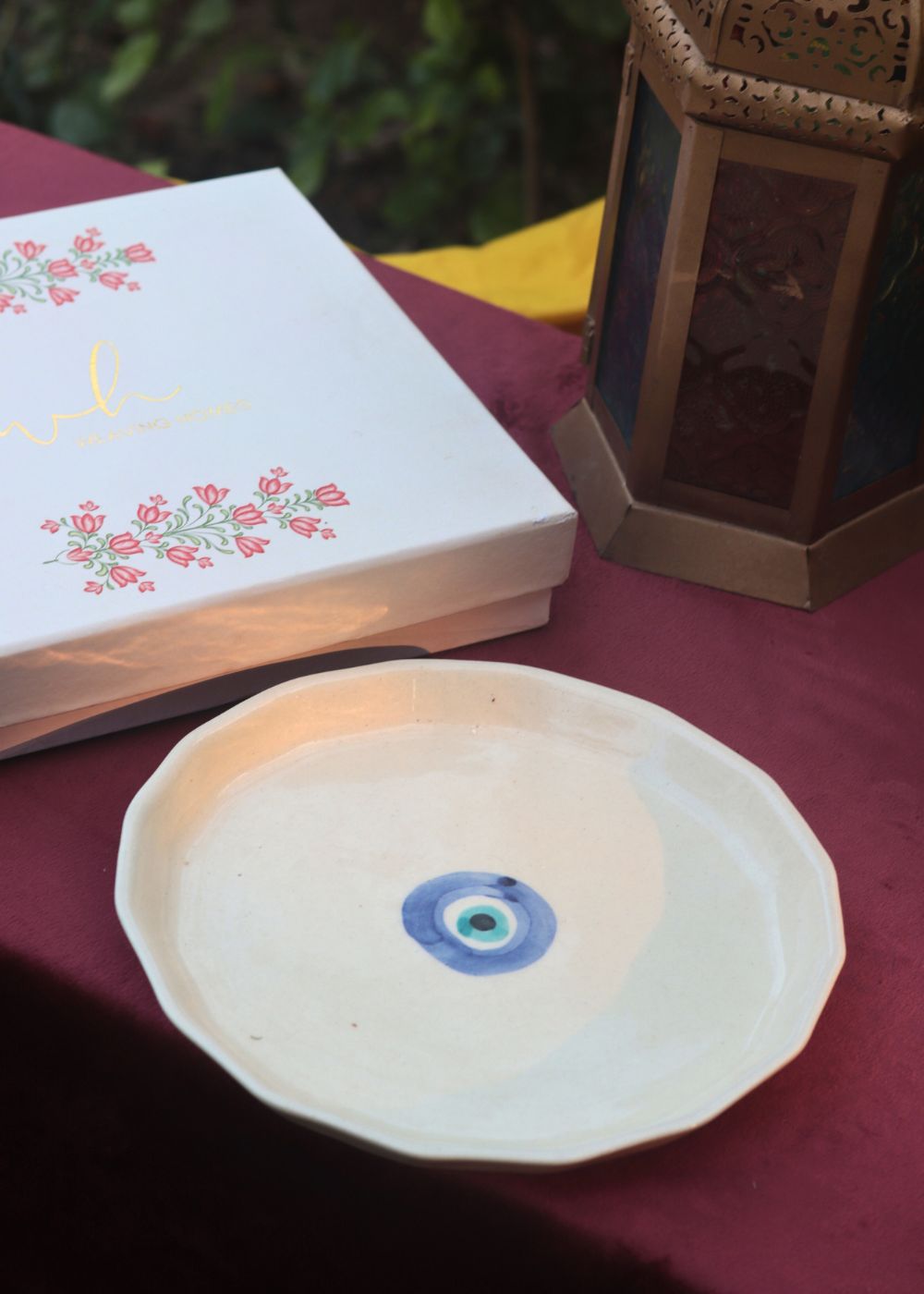 Evil Eye Plate in a Gift Box made by ceramic