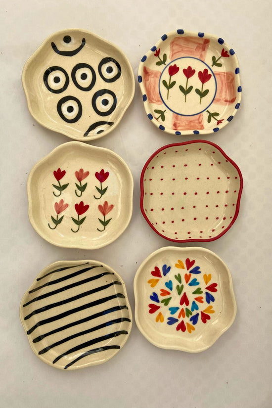 handmade Set of 6 Bliss handmade Dessert plate (for the price of 5)
