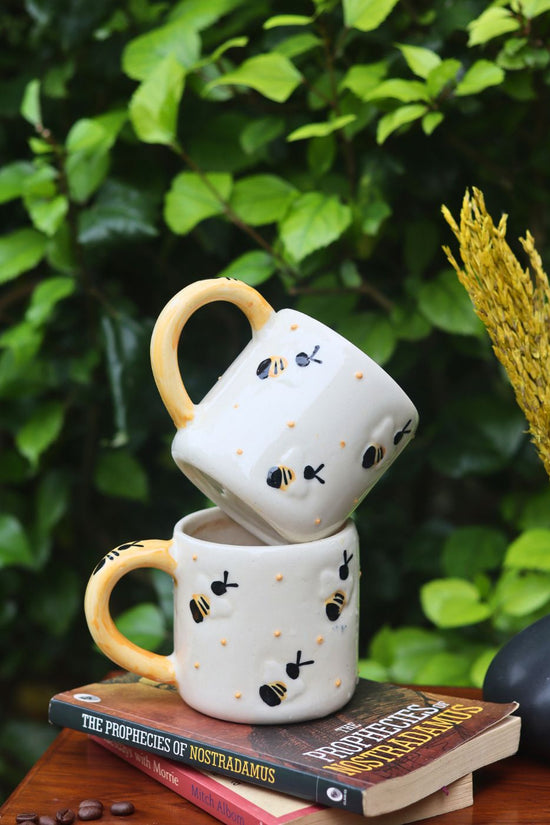 handmade irregular ceramic bee handmade in india 