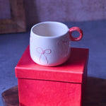 Handmade Girlie Bow Mug in a Gift Box