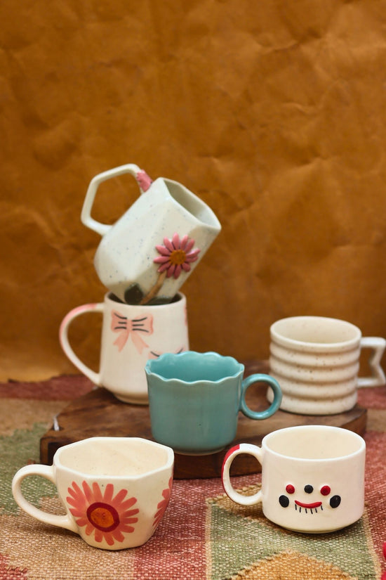 Set of 6 Minimalist coffee Mug (for the price of 5) made by ceramic