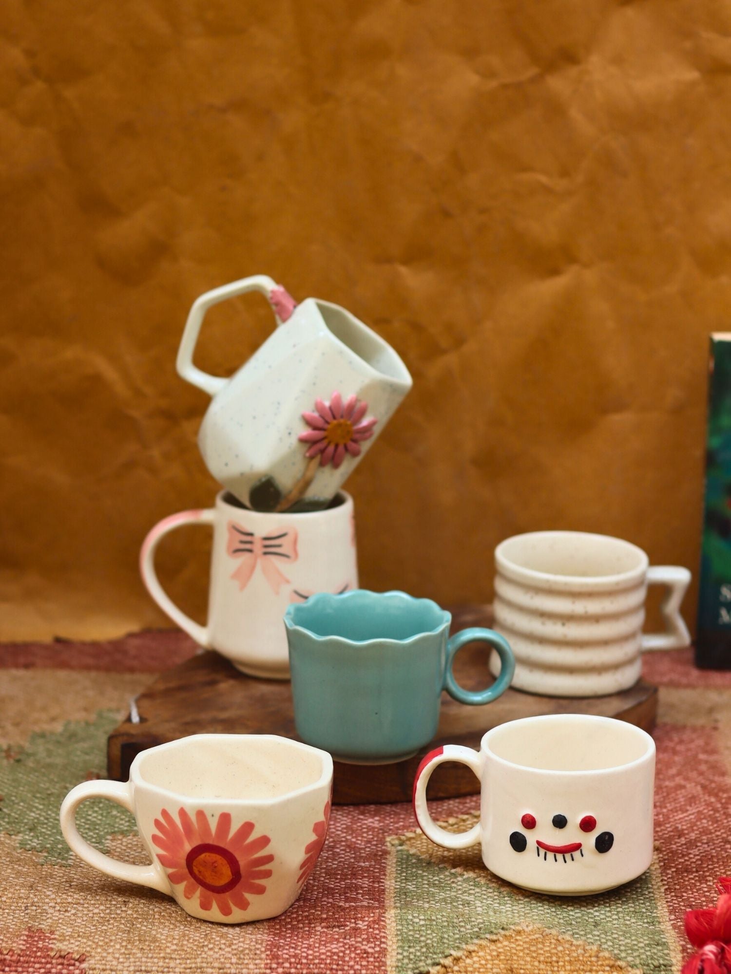 Set of 6 Minimalist coffee Mug (for the price of 5) made by ceramic