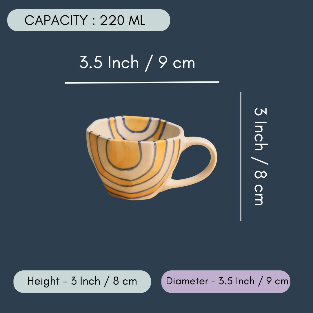 Mustard Abstract Mugs